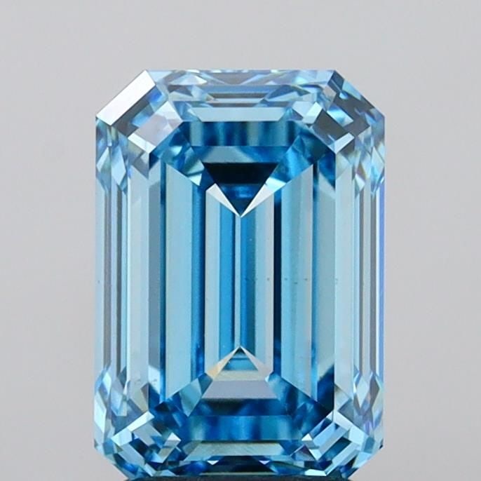 Loose Diamond - EMERALD 3.01ct Fancy Vivid Blue VS1: Loose Diamond - EMERALD 3.01ct Fancy Vivid Blue VS1 Source: This is a real non-mined Diamond that has been grown in a lab Shape: EMERALD Carats: 3.01 Color: Fancy Vivid Blue Certification: IGI Additio