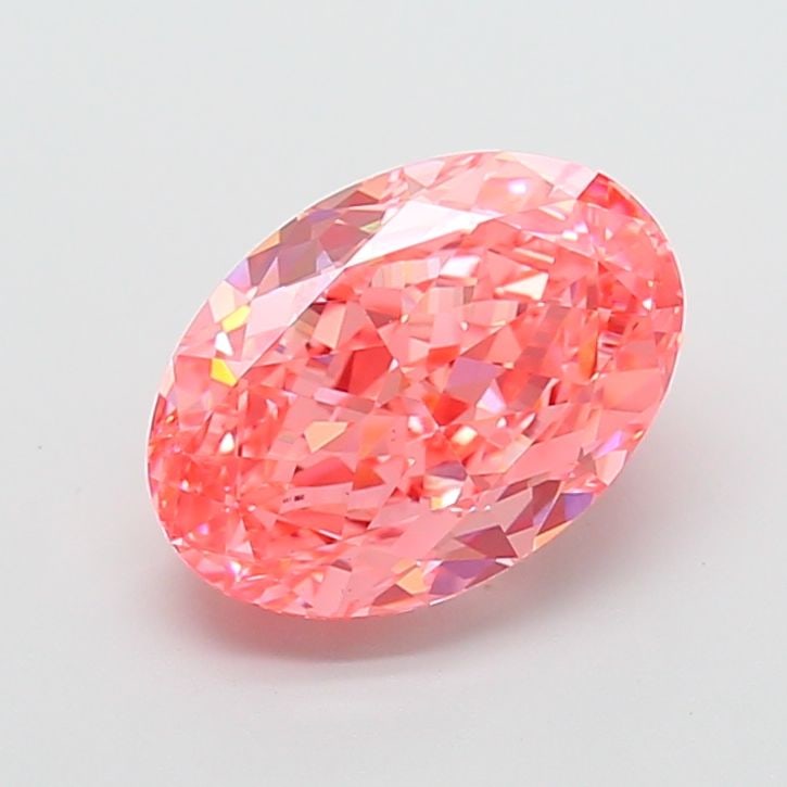 Loose Diamond - OVAL 5.04ct Fancy Vivid Pink VS1: Loose Diamond - OVAL 5.04ct Fancy Vivid Pink VS1 Source: This is a real non-mined Diamond that has been grown in a lab Shape: OVAL Carats: 5.04 Color: Fancy Vivid Pink Certification: IGI Video: