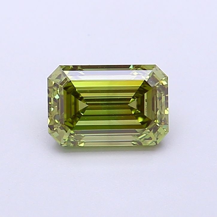 Loose Diamond - EMERALD 1.06ct Fancy Vivid Green VS2: Loose Diamond - EMERALD 1.06ct Fancy Vivid Green VS2 Source: This is a real non-mined Diamond that has been grown in a lab Shape: EMERALD Carats: 1.06 Color: Fancy Vivid Green Certification: IGI Video