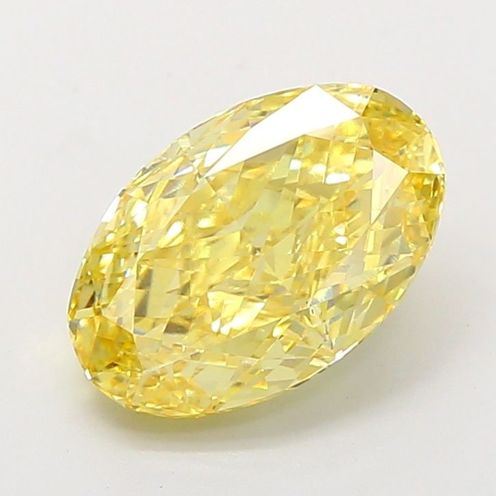 Loose Diamond - OVAL 3.08ct Fancy Intense Yellow VS1: Loose Diamond - OVAL 3.08ct Fancy Intense Yellow VS1 Source: This is a real non-mined Diamond that has been grown in a lab Shape: OVAL Carats: 3.08 Color: Fancy Intense Yellow Certification: IGI Video