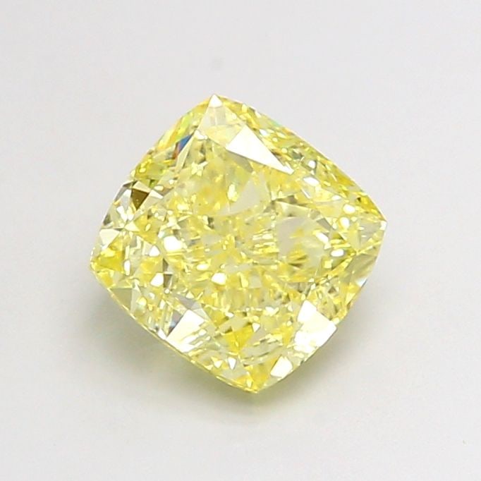 Loose Diamond - CUSHION MODIFIED 2.46ct Fancy Intense Yellow VS2: Loose Diamond - CUSHION MODIFIED 2.46ct Fancy Intense Yellow VS2 Source: This is a real non-mined Diamond that has been grown in a lab Shape: CUSHION MODIFIED Carats: 2.46 Color: Fancy Intense Yellow 