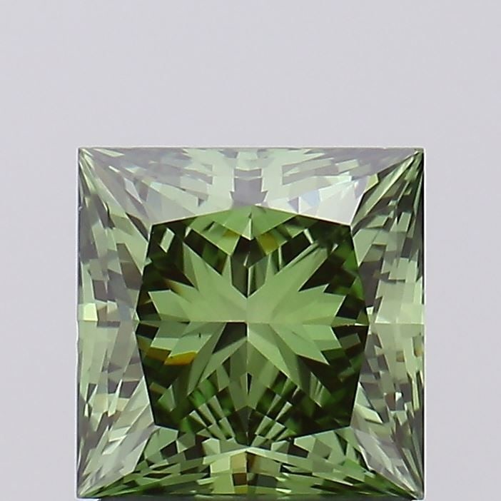 Loose Diamond - PRINCESS 1.55ct Fancy Vivid Green VS1: Loose Diamond - PRINCESS 1.55ct Fancy Vivid Green VS1 Source: This is a real non-mined Diamond that has been grown in a lab Shape: PRINCESS Carats: 1.55 Color: Fancy Vivid Green Certification: IGI