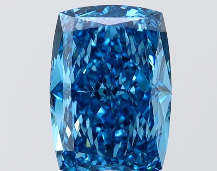 Loose Diamond - CUSHION MODIFIED 2.03ct Fancy Vivid Blue VVS2: Loose Diamond - CUSHION MODIFIED 2.03ct Fancy Vivid Blue VVS2 Source: This is a real non-mined Diamond that has been grown in a lab Shape: CUSHION MODIFIED Carats: 2.03 Color: Fancy Vivid Blue Certifi