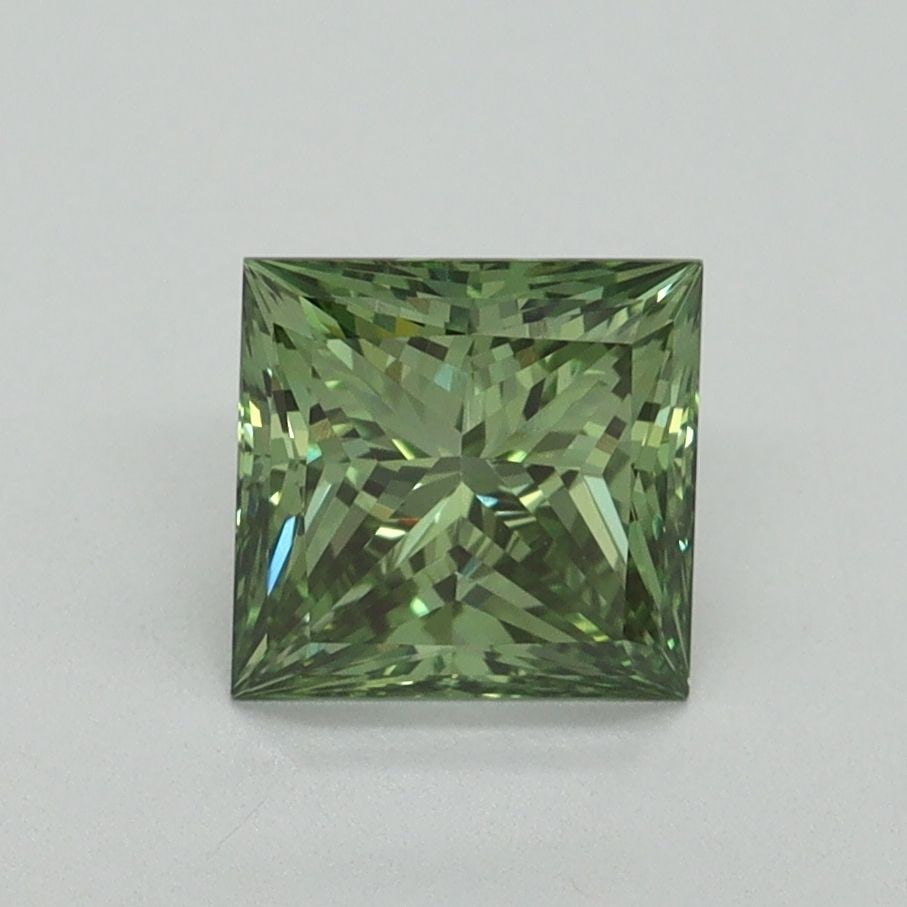 Loose Diamond - PRINCESS 1.3ct Fancy Vivid Green VVS2: Loose Diamond - PRINCESS 1.3ct Fancy Vivid Green VVS2 Source: This is a real non-mined Diamond that has been grown in a lab Shape: PRINCESS Carats: 1.3 Color: Fancy Vivid Green Certification: IGI Vide
