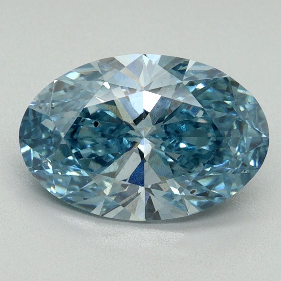 Loose Diamond - OVAL 2.13ct Fancy Vivid Blue SI1: Loose Diamond - OVAL 2.13ct Fancy Vivid Blue SI1 Source: This is a real non-mined Diamond that has been grown in a lab Shape: OVAL Carats: 2.13 Color: Fancy Vivid Blue Certification: IGI Video: