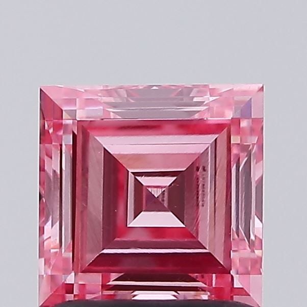 Loose Diamond - SQUARE RADIANT 1.08ct Fancy Vivid Pink VS1: Loose Diamond - SQUARE RADIANT 1.08ct Fancy Vivid Pink VS1 Source: This is a real non-mined Diamond that has been grown in a lab Shape: SQUARE RADIANT Carats: 1.08 Color: Fancy Vivid Pink Certificatio