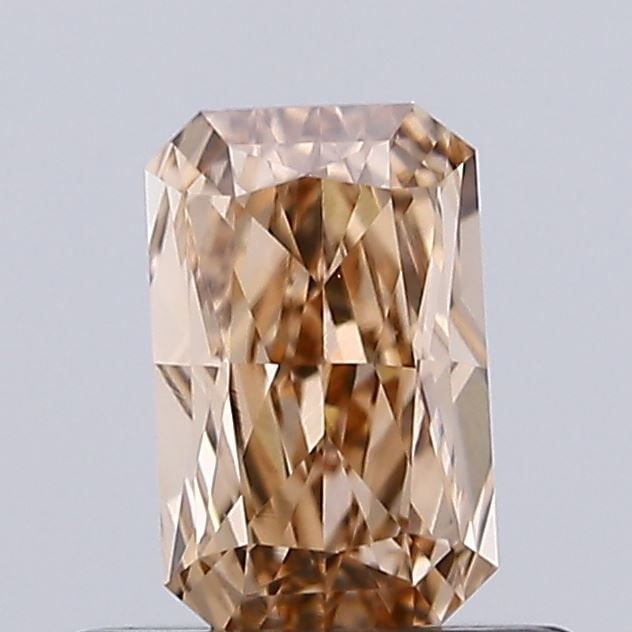 Loose Diamond - RADIANT 0.61ct Fancy Light Brown VVS2: Loose Diamond - RADIANT 0.61ct Fancy Light Brown VVS2 Source: This is a real non-mined Diamond that has been grown in a lab Shape: RADIANT Carats: 0.61 Color: Fancy Light Brown Certification: IGI Vide