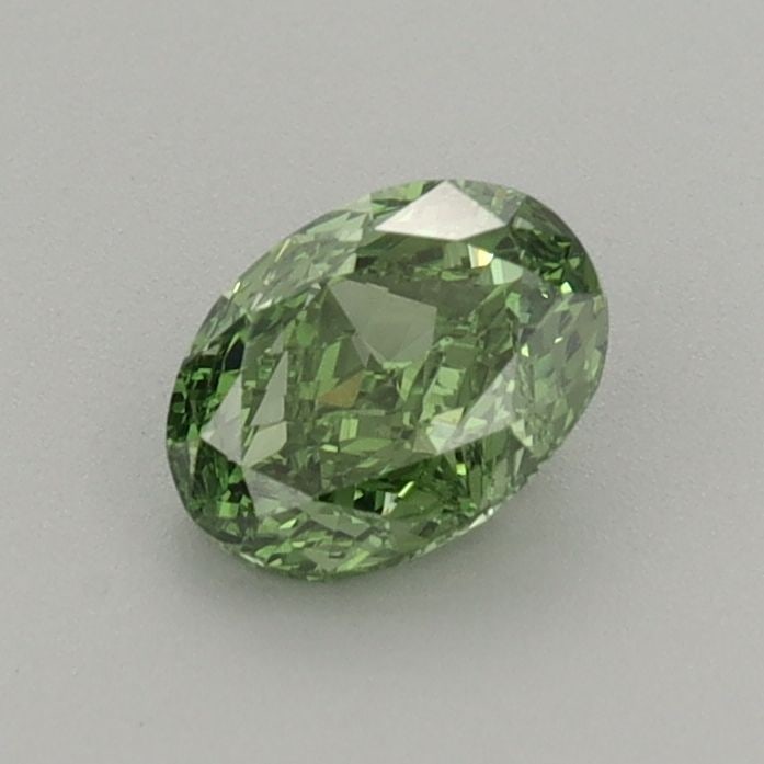 Loose Diamond - OVAL 0.57ct Fancy Vivid Green VS1: Loose Diamond - OVAL 0.57ct Fancy Vivid Green VS1 Source: This is a real non-mined Diamond that has been grown in a lab Shape: OVAL Carats: 0.57 Color: Fancy Vivid Green Certification: IGI Video: