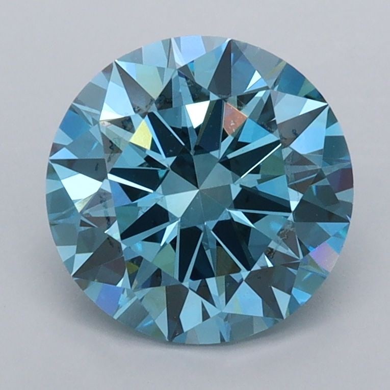 Ideal Loose Diamond - ROUND 2.01ct Fancy Vivid Blue VVS2: Ideal Loose Diamond - ROUND 2.01ct Fancy Vivid Blue VVS2 Source: This is a real non-mined Diamond that has been grown in a lab Shape: ROUND Carats: 2.01 Color: Fancy Vivid Blue Certification: IGI