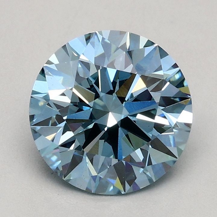 Ideal Loose Diamond - ROUND 1.07ct Fancy Blue VS1: Ideal Loose Diamond - ROUND 1.07ct Fancy Blue VS1 Source: This is a real non-mined Diamond that has been grown in a lab Shape: ROUND Carats: 1.07 Color: Fancy Blue Certification: IGI Video: