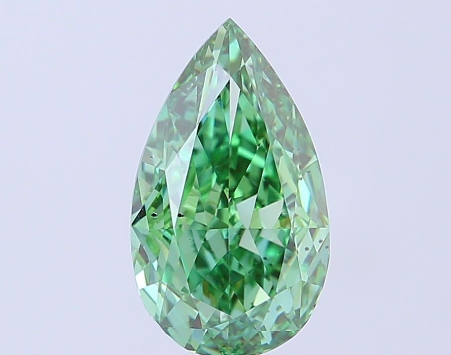 Loose Diamond - PEAR 3.04ct Fancy Vivid Green SI1: Loose Diamond - PEAR 3.04ct Fancy Vivid Green SI1 Source: This is a real non-mined Diamond that has been grown in a lab Shape: PEAR Carats: 3.04 Color: Fancy Vivid Green Certification: IGI Video: