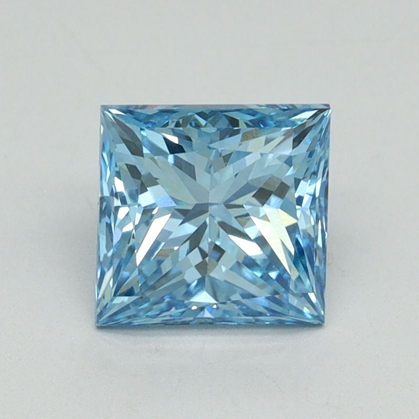 Loose Diamond - PRINCESS 1.54ct Fancy Vivid Blue VS1: Loose Diamond - PRINCESS 1.54ct Fancy Vivid Blue VS1 Source: This is a real non-mined Diamond that has been grown in a lab Shape: PRINCESS Carats: 1.54 Color: Fancy Vivid Blue Certification: IGI Video