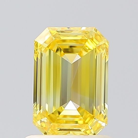 Loose Diamond - EMERALD 1.05ct Fancy Intense Yellow VS1: Loose Diamond - EMERALD 1.05ct Fancy Intense Yellow VS1 Source: This is a real non-mined Diamond that has been grown in a lab Shape: EMERALD Carats: 1.05 Color: Fancy Intense Yellow Certification: IGI