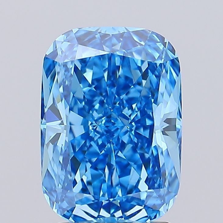 Loose Diamond - CUSHION MODIFIED 2.64ct Fancy Vivid Blue VVS2: Loose Diamond - CUSHION MODIFIED 2.64ct Fancy Vivid Blue VVS2 Source: This is a real non-mined Diamond that has been grown in a lab Shape: CUSHION MODIFIED Carats: 2.64 Color: Fancy Vivid Blue Certifi