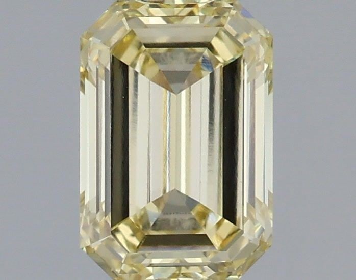 Loose Diamond - EMERALD 1.33ct Fancy Light Yellow VVS2: Loose Diamond - EMERALD 1.33ct Fancy Light Yellow VVS2 Source: This is a real non-mined Diamond that has been grown in a lab Shape: EMERALD Carats: 1.33 Color: Fancy Light Yellow Certification: IGI Vi