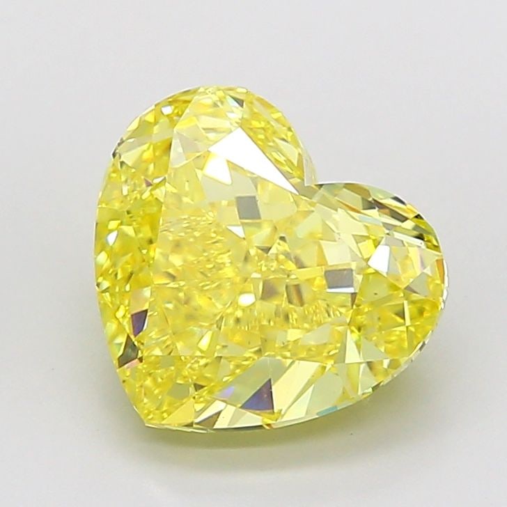 Loose Diamond - HEART 5.02ct Fancy Vivid Yellow VS1: Loose Diamond - HEART 5.02ct Fancy Vivid Yellow VS1 Source: This is a real non-mined Diamond that has been grown in a lab Shape: HEART Carats: 5.02 Color: Fancy Vivid Yellow Certification: IGI Video: