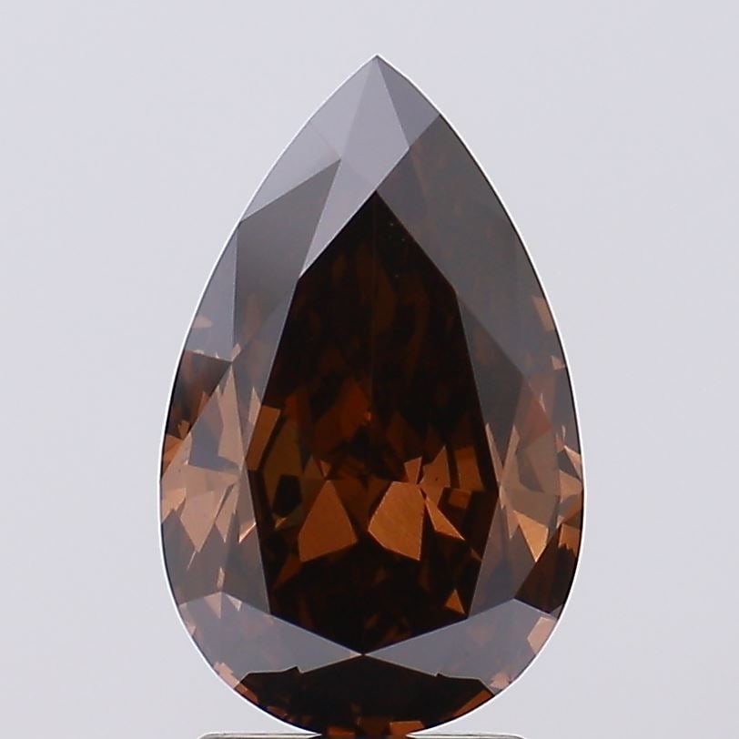 Loose Diamond - PEAR 2.68ct Fancy Deep Brown VS1: Loose Diamond - PEAR 2.68ct Fancy Deep Brown VS1 Source: This is a real non-mined Diamond that has been grown in a lab Shape: PEAR Carats: 2.68 Color: Fancy Deep Brown Certification: IGI Video: