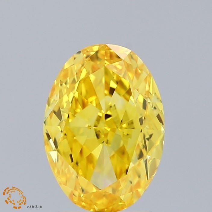 Loose Diamond - OVAL 2.04ct Fancy Vivid Yellow VVS2: Loose Diamond - OVAL 2.04ct Fancy Vivid Yellow VVS2 Source: This is a real non-mined Diamond that has been grown in a lab Shape: OVAL Carats: 2.04 Color: Fancy Vivid Yellow Certification: IGI Video: