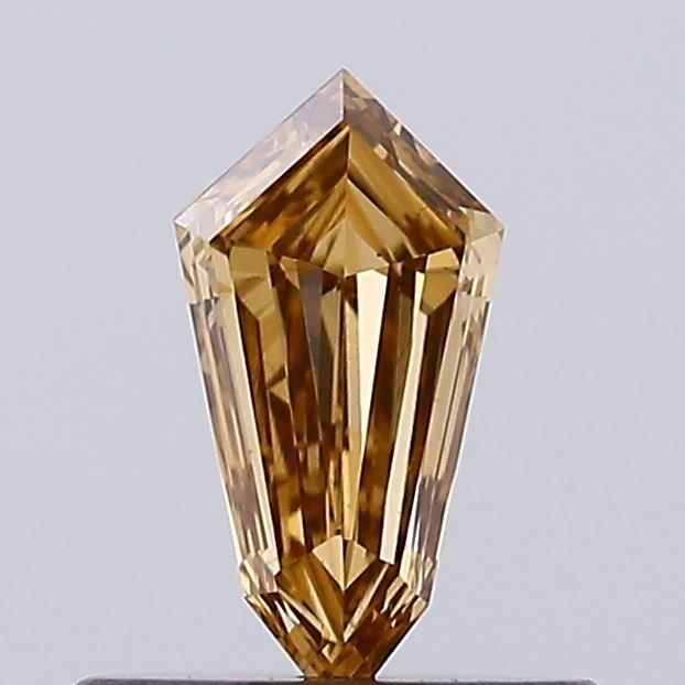 Loose Diamond - SHIELD 0.34ct Fancy Brown Yellow VS1: Loose Diamond - SHIELD 0.34ct Fancy Brown Yellow VS1 Source: This is a real non-mined Diamond that has been grown in a lab Shape: SHIELD Carats: 0.34 Color: Fancy Brown Yellow Certification: IGI Video