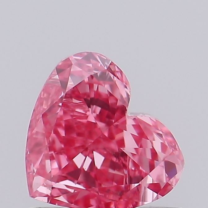 Loose Diamond - HEART 0.66ct Fancy Intense Pink VS1: Loose Diamond - HEART 0.66ct Fancy Intense Pink VS1 Source: This is a real non-mined Diamond that has been grown in a lab Shape: HEART Carats: 0.66 Color: Fancy Intense Pink Certification: NONE Video: