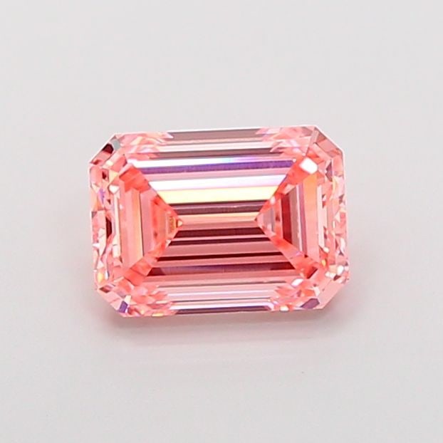 Loose Diamond - EMERALD 3.01ct Fancy Vivid Pink VS1: Loose Diamond - EMERALD 3.01ct Fancy Vivid Pink VS1 Source: This is a real non-mined Diamond that has been grown in a lab Shape: EMERALD Carats: 3.01 Color: Fancy Vivid Pink Certification: IGI Video: