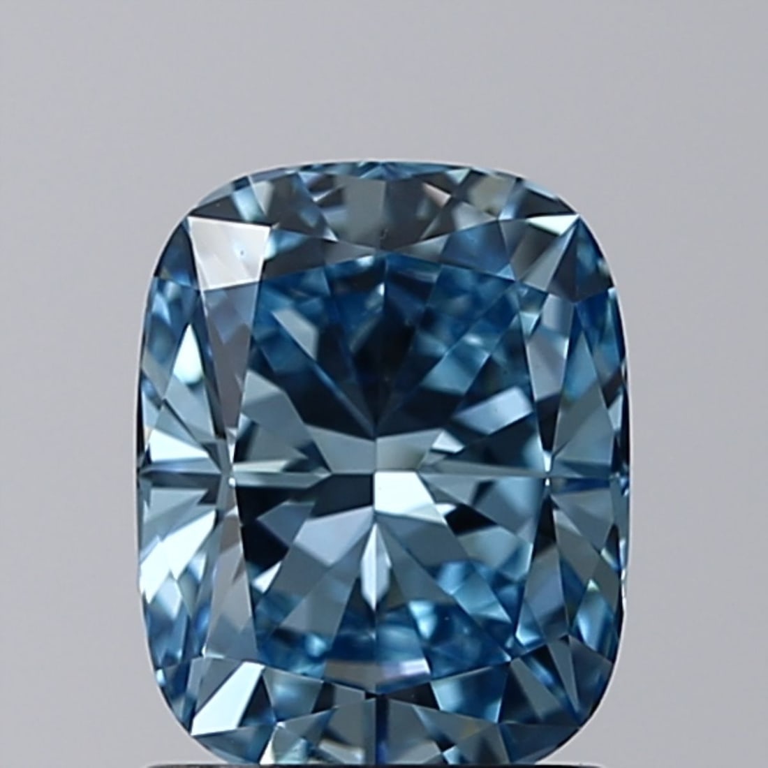Loose Diamond - CUSHION BRILLIANT 1.21ct Fancy Intense Blue VVS2: Loose Diamond - CUSHION BRILLIANT 1.21ct Fancy Intense Blue VVS2 Source: This is a real non-mined Diamond that has been grown in a lab Shape: CUSHION BRILLIANT Carats: 1.21 Color: Fancy Intense Blue C