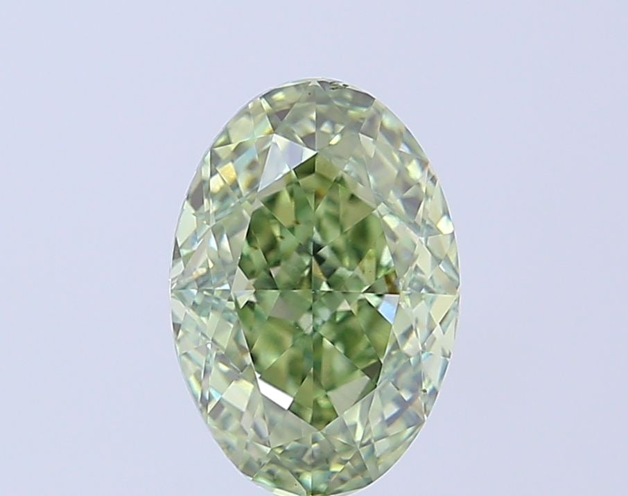 Loose Diamond - OVAL 3.03ct Fancy Vivid Green VS2: Loose Diamond - OVAL 3.03ct Fancy Vivid Green VS2 Source: This is a real non-mined Diamond that has been grown in a lab Shape: OVAL Carats: 3.03 Color: Fancy Vivid Green Certification: IGI Video: