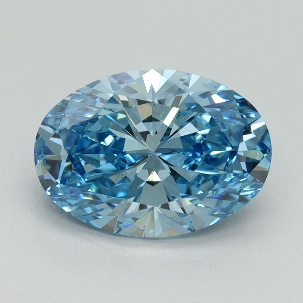 Loose Diamond - OVAL 2.18ct Fancy Vivid Blue VS2: Loose Diamond - OVAL 2.18ct Fancy Vivid Blue VS2 Source: This is a real non-mined Diamond that has been grown in a lab Shape: OVAL Carats: 2.18 Color: Fancy Vivid Blue Certification: IGI Video: