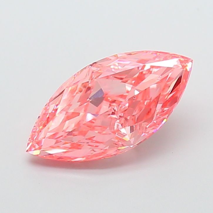 Loose Diamond - MARQUISE 4.02ct Fancy Vivid Pink VS1: Loose Diamond - MARQUISE 4.02ct Fancy Vivid Pink VS1 Source: This is a real non-mined Diamond that has been grown in a lab Shape: MARQUISE Carats: 4.02 Color: Fancy Vivid Pink Certification: IGI Video