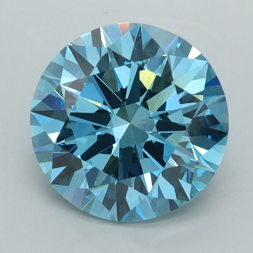 Ideal Loose Diamond - ROUND 3.01ct Fancy Vivid Blue VVS2: Ideal Loose Diamond - ROUND 3.01ct Fancy Vivid Blue VVS2 Source: This is a real non-mined Diamond that has been grown in a lab Shape: ROUND Carats: 3.01 Color: Fancy Vivid Blue Certification: IGI