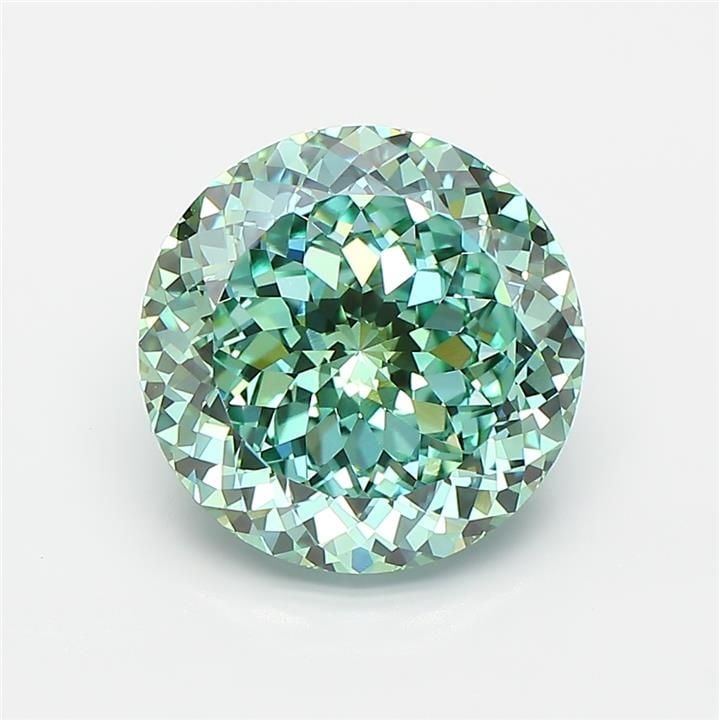 Loose Diamond - ROUND 3.54ct Fancy Vivid Green VVS1: Loose Diamond - ROUND 3.54ct Fancy Vivid Green VVS1 Source: This is a real non-mined Diamond that has been grown in a lab Shape: ROUND Carats: 3.54 Color: Fancy Vivid Green Certification: IGI Video: