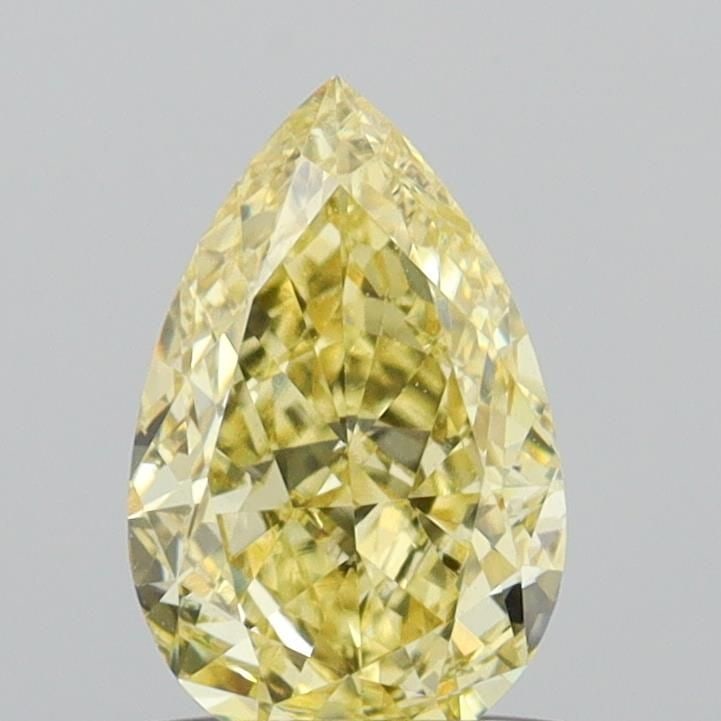 Loose Diamond - PEAR 0.72ct Fancy Intense Yellow VS1: Loose Diamond - PEAR 0.72ct Fancy Intense Yellow VS1 Source: This is a real non-mined Diamond that has been grown in a lab Shape: PEAR Carats: 0.72 Color: Fancy Intense Yellow Certification: IGI