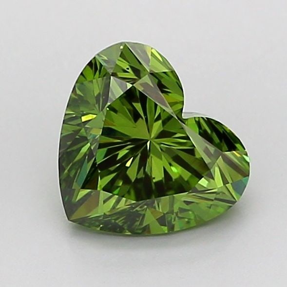 Loose Diamond - HEART 1.12ct Fancy Vivid Green VS2: Loose Diamond - HEART 1.12ct Fancy Vivid Green VS2 Source: This is a real non-mined Diamond that has been grown in a lab Shape: HEART Carats: 1.12 Color: Fancy Vivid Green Certification: IGI Video:
