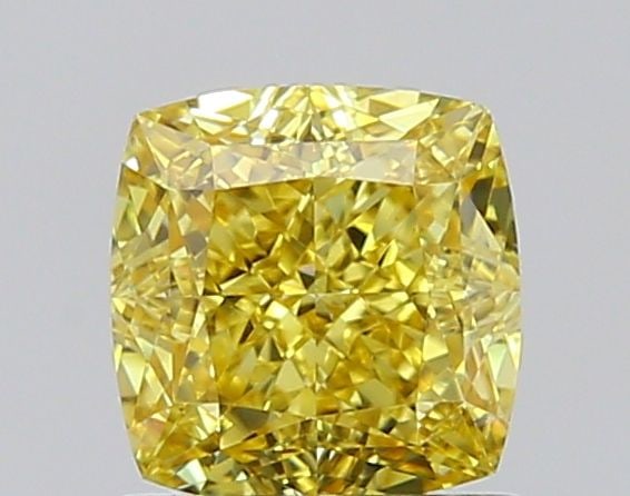 Loose Diamond - CUSHION MODIFIED 1.07ct Fancy Intense Yellow VVS2: Loose Diamond - CUSHION MODIFIED 1.07ct Fancy Intense Yellow VVS2 Source: This is a real non-mined Diamond that has been grown in a lab Shape: CUSHION MODIFIED Carats: 1.07 Color: Fancy Intense Yellow