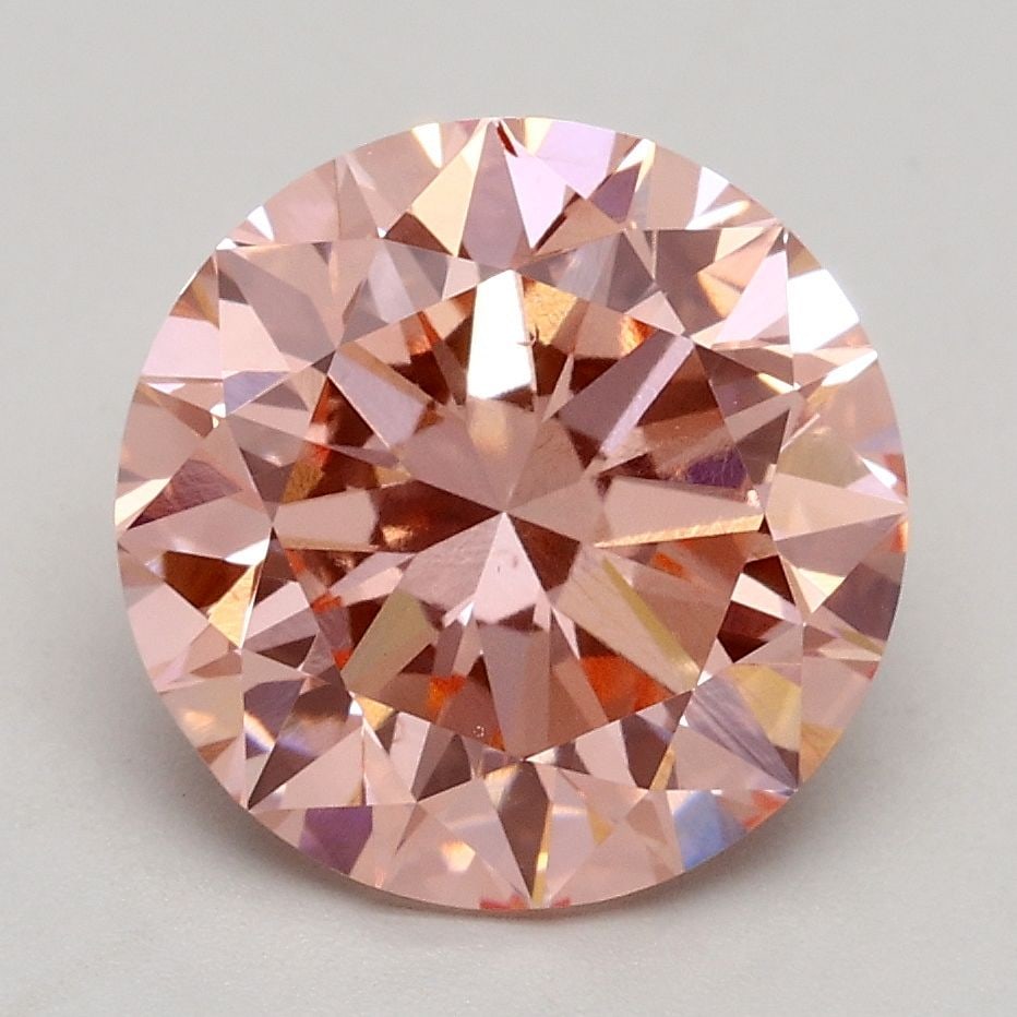 Loose Diamond - ROUND 2.61ct Fancy Intense Pink VS2: Loose Diamond - ROUND 2.61ct Fancy Intense Pink VS2 Source: This is a real non-mined Diamond that has been grown in a lab Shape: ROUND Carats: 2.61 Color: Fancy Intense Pink Certification: IGI Video: