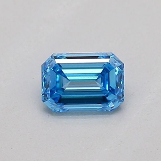 Loose Diamond - EMERALD 0.18ct Fancy Vivid Blue VVS2: Loose Diamond - EMERALD 0.18ct Fancy Vivid Blue VVS2 Source: This is a real non-mined Diamond that has been grown in a lab Shape: EMERALD Carats: 0.18 Color: Fancy Vivid Blue Certification: IGI Video: