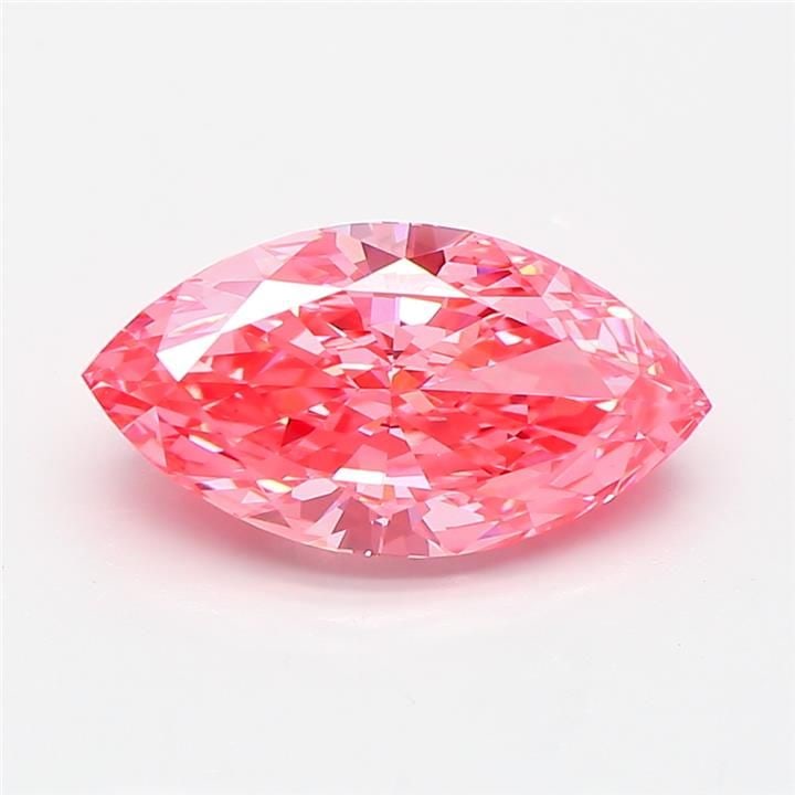 Loose Diamond - MARQUISE 2.14ct Fancy Vivid Pink VS1: Loose Diamond - MARQUISE 2.14ct Fancy Vivid Pink VS1 Source: This is a real non-mined Diamond that has been grown in a lab Shape: MARQUISE Carats: 2.14 Color: Fancy Vivid Pink Certification: IGI Video