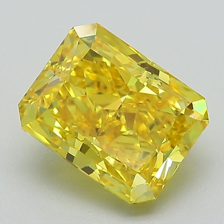 Loose Diamond - RADIANT 2.45ct Fancy Vivid Yellow VVS2: Loose Diamond - RADIANT 2.45ct Fancy Vivid Yellow VVS2 Source: This is a real non-mined Diamond that has been grown in a lab Shape: RADIANT Carats: 2.45 Color: Fancy Vivid Yellow Certification: IGI Vi