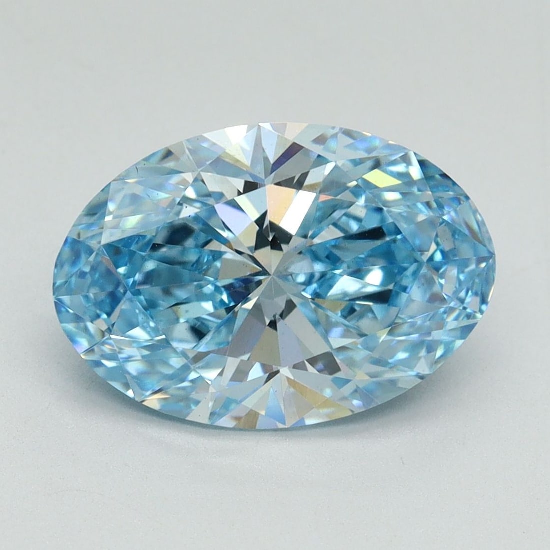 Loose Diamond - OVAL 3.18ct Fancy Vivid Blue VS2: Loose Diamond - OVAL 3.18ct Fancy Vivid Blue VS2 Source: This is a real non-mined Diamond that has been grown in a lab Shape: OVAL Carats: 3.18 Color: Fancy Vivid Blue Certification: IGI Video: