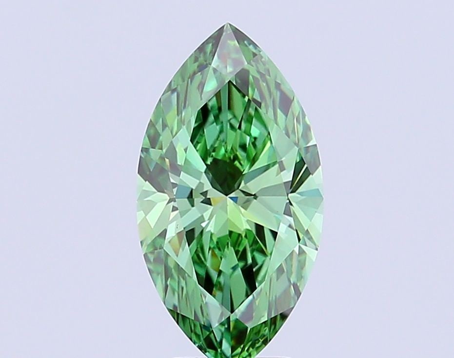 Loose Diamond - MARQUISE 4.06ct Fancy Vivid Green VVS2: Loose Diamond - MARQUISE 4.06ct Fancy Vivid Green VVS2 Source: This is a real non-mined Diamond that has been grown in a lab Shape: MARQUISE Carats: 4.06 Color: Fancy Vivid Green Certification: IGI Vi