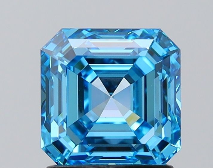 Loose Diamond - SQUARE EMERALD 1.68ct Fancy Vivid Blue VS1: Loose Diamond - SQUARE EMERALD 1.68ct Fancy Vivid Blue VS1 Source: This is a real non-mined Diamond that has been grown in a lab Shape: SQUARE EMERALD Carats: 1.68 Color: Fancy Vivid Blue Certificatio