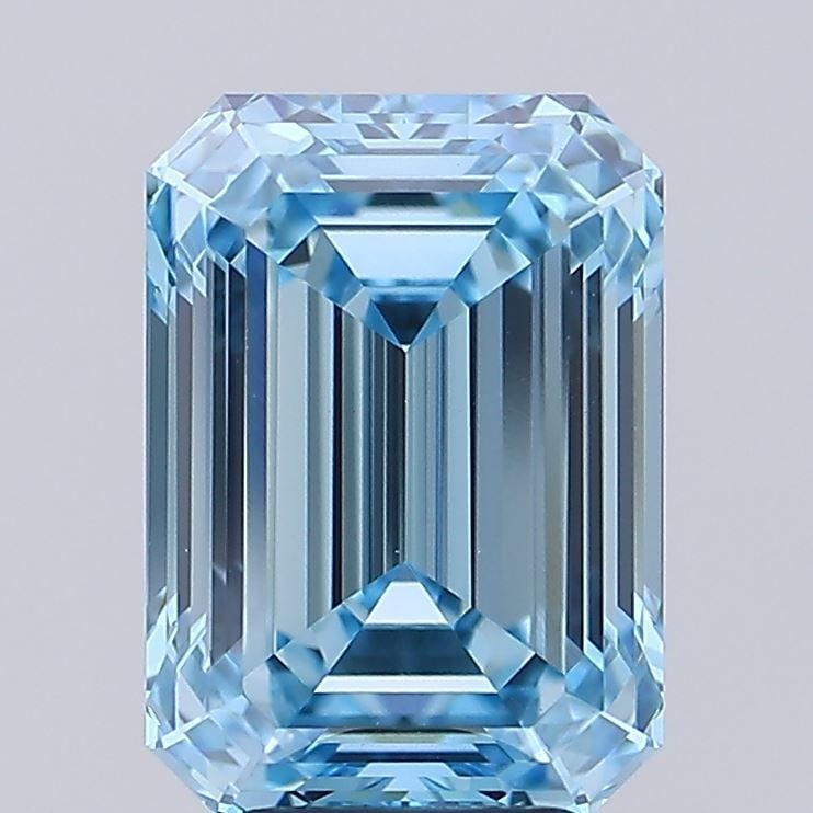 Loose Diamond - EMERALD 5.1ct Fancy Vivid Blue VVS2: Loose Diamond - EMERALD 5.1ct Fancy Vivid Blue VVS2 Source: This is a real non-mined Diamond that has been grown in a lab Shape: EMERALD Carats: 5.1 Color: Fancy Vivid Blue Certification: IGI Video: