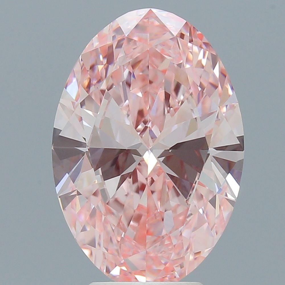 Loose Diamond - OVAL 4.21ct Fancy Vivid Pink VVS2: Loose Diamond - OVAL 4.21ct Fancy Vivid Pink VVS2 Source: This is a real non-mined Diamond that has been grown in a lab Shape: OVAL Carats: 4.21 Color: Fancy Vivid Pink Certification: IGI Video: