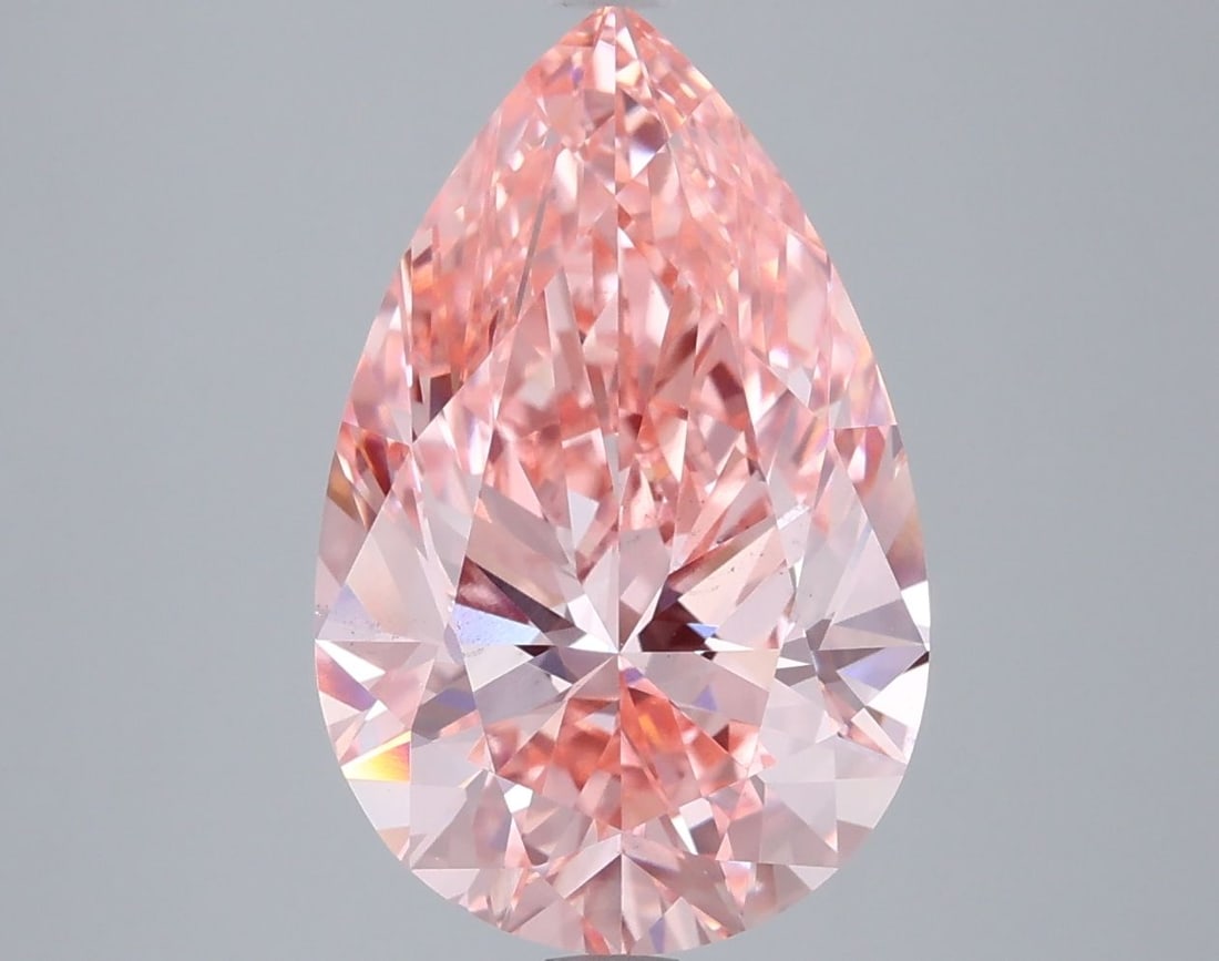 Loose Diamond - PEAR 5.0ct Fancy Vivid Pink VS2: Loose Diamond - PEAR 5.0ct Fancy Vivid Pink VS2 Source: This is a real non-mined Diamond that has been grown in a lab Shape: PEAR Carats: 5.0 Color: Fancy Vivid Pink Certification: IGI Video:
