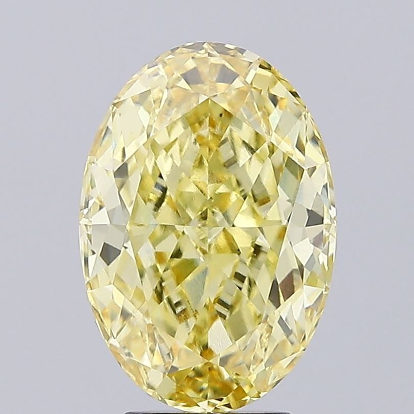 Loose Diamond - OVAL 4.21ct Fancy Vivid Yellow VS1: Loose Diamond - OVAL 4.21ct Fancy Vivid Yellow VS1 Source: This is a real non-mined Diamond that has been grown in a lab Shape: OVAL Carats: 4.21 Color: Fancy Vivid Yellow Certification: IGI Video:
