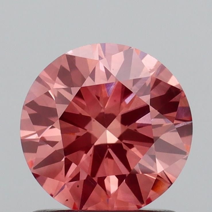 Loose Diamond - ROUND 1.04ct Fancy Vivid Brownish Pink VS1: Loose Diamond - ROUND 1.04ct Fancy Vivid Brownish Pink VS1 Source: This is a real non-mined Diamond that has been grown in a lab Shape: ROUND Carats: 1.04 Color: Fancy Vivid Brownish Pink Certificatio