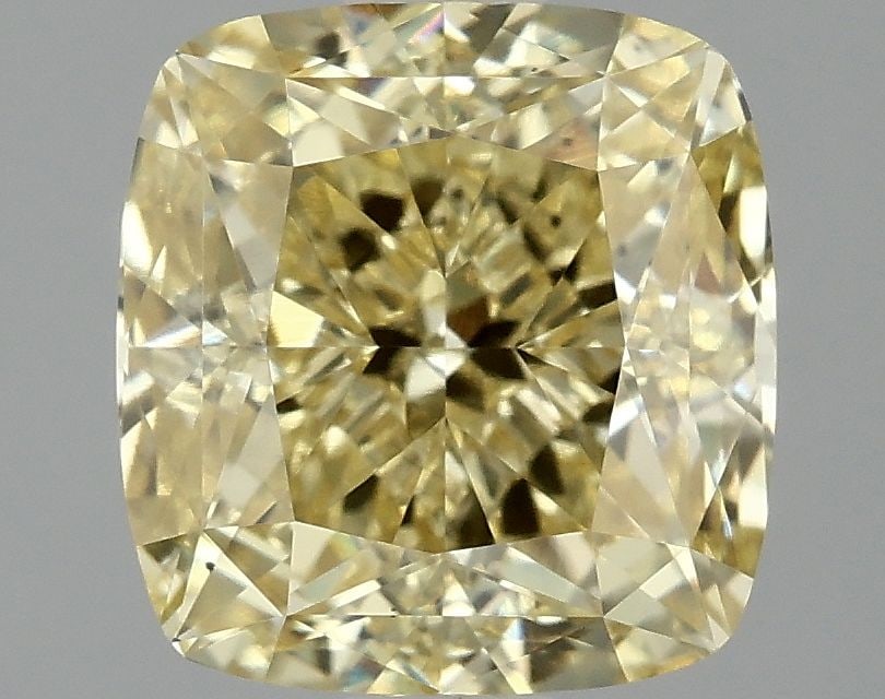 Loose Diamond - CUSHION MODIFIED 1.98ct Fancy Vivid Yellow VS2: Loose Diamond - CUSHION MODIFIED 1.98ct Fancy Vivid Yellow VS2 Source: This is a real non-mined Diamond that has been grown in a lab Shape: CUSHION MODIFIED Carats: 1.98 Color: Fancy Vivid Yellow Cert
