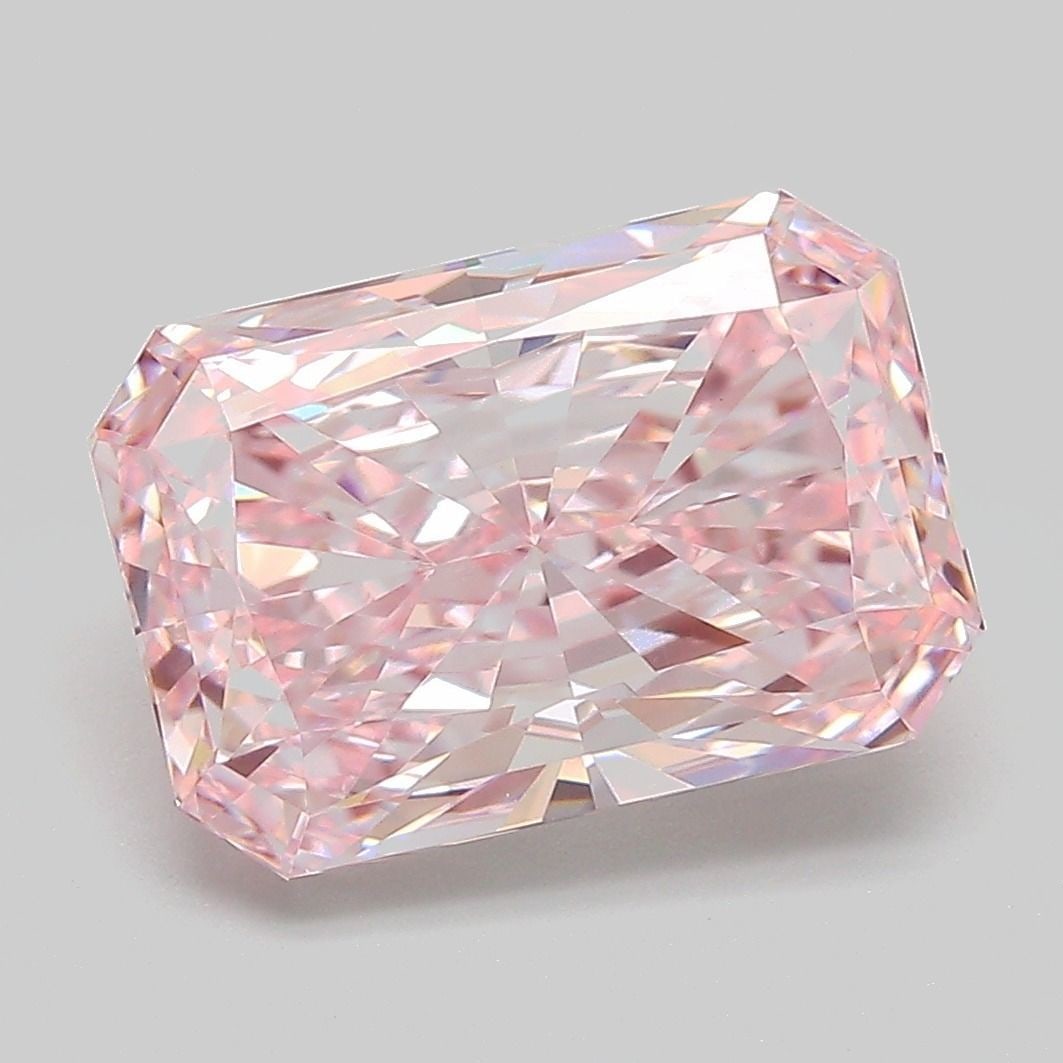 Loose Diamond - RADIANT 4.51ct Fancy Intense Pink VS1: Loose Diamond - RADIANT 4.51ct Fancy Intense Pink VS1 Source: This is a real non-mined Diamond that has been grown in a lab Shape: RADIANT Carats: 4.51 Color: Fancy Intense Pink Certification: IGI Add
