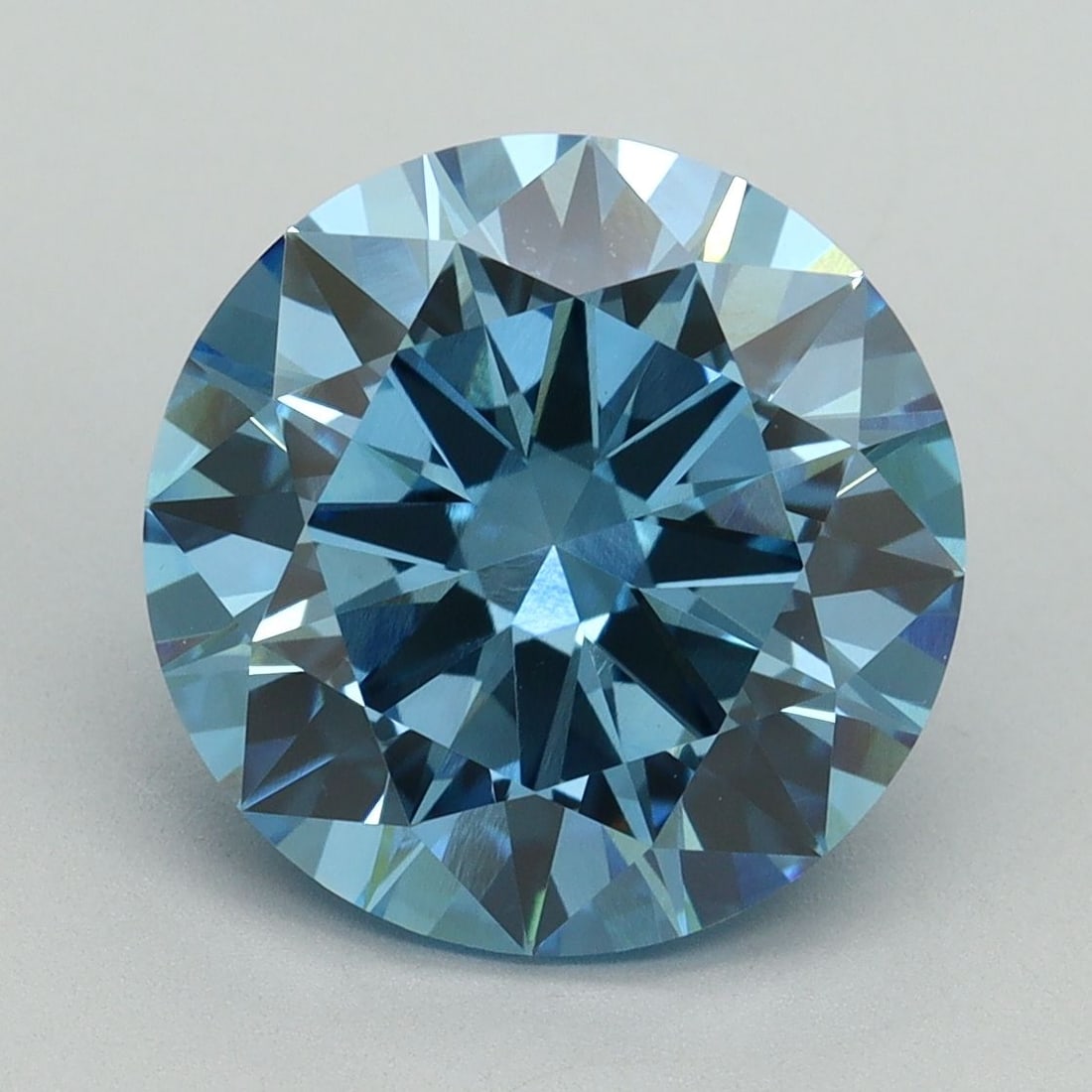 Loose Diamond - ROUND 5.03ct Fancy Vivid Blue VS1: Loose Diamond - ROUND 5.03ct Fancy Vivid Blue VS1 Source: This is a real non-mined Diamond that has been grown in a lab Shape: ROUND Carats: 5.03 Color: Fancy Vivid Blue Certification: IGI Video: