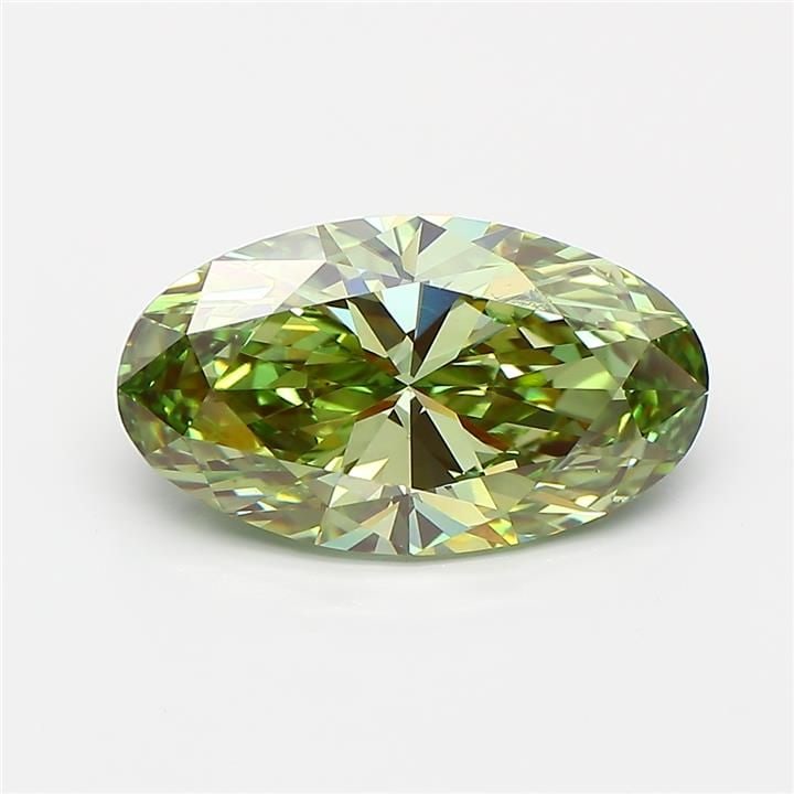 Loose Diamond - OVAL 3.0ct Fancy Vivid Green VS1: Loose Diamond - OVAL 3.0ct Fancy Vivid Green VS1 Source: This is a real non-mined Diamond that has been grown in a lab Shape: OVAL Carats: 3.0 Color: Fancy Vivid Green Certification: IGI Video: